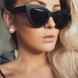 Cateye Black Matte Sunglasses