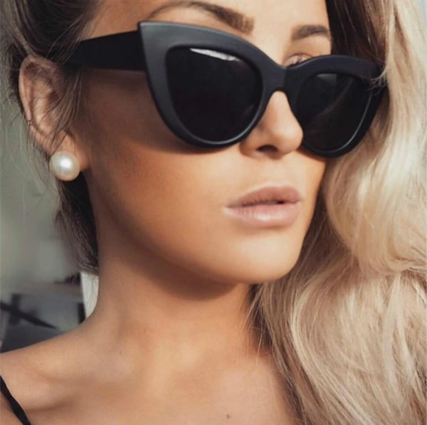 Cateye Black Matte Sunglasses